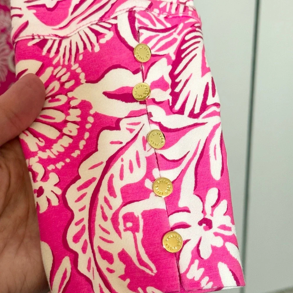 Lilly Pulitzer Bryson Long Sleeve Dress passion fruit pink size XL - Picture 5 of 10